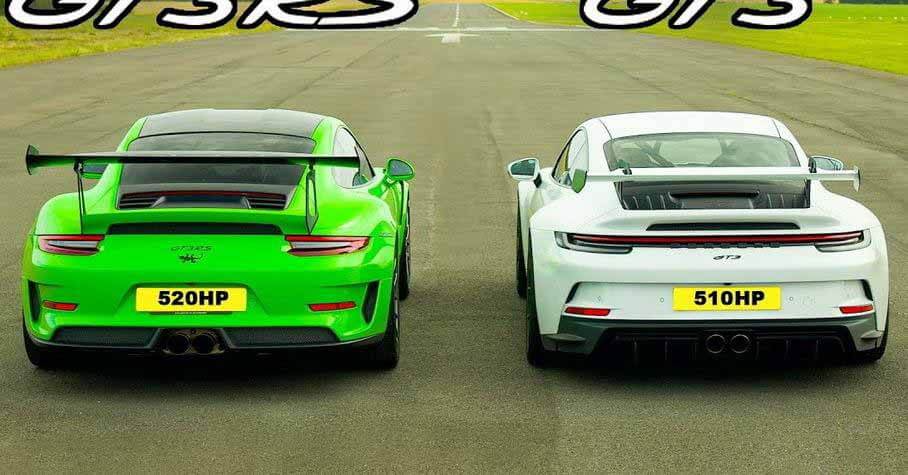 новый Porsche 911 GT3 против старого 911 GT3 RS