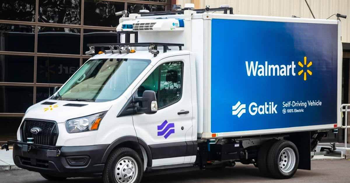 Walmart доставляет продукты грузовиком без водителя