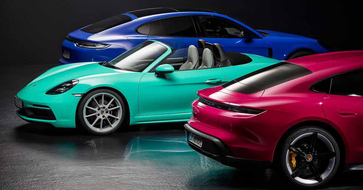 Porsche предлагает окрасить машину в любой оттенок, будь то цвет лака для ногтей или сумочки.