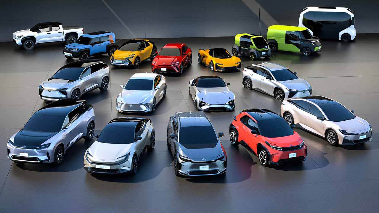 Toyota представляет 16 электромобилей, включая внедорожник, суперкар и пикап