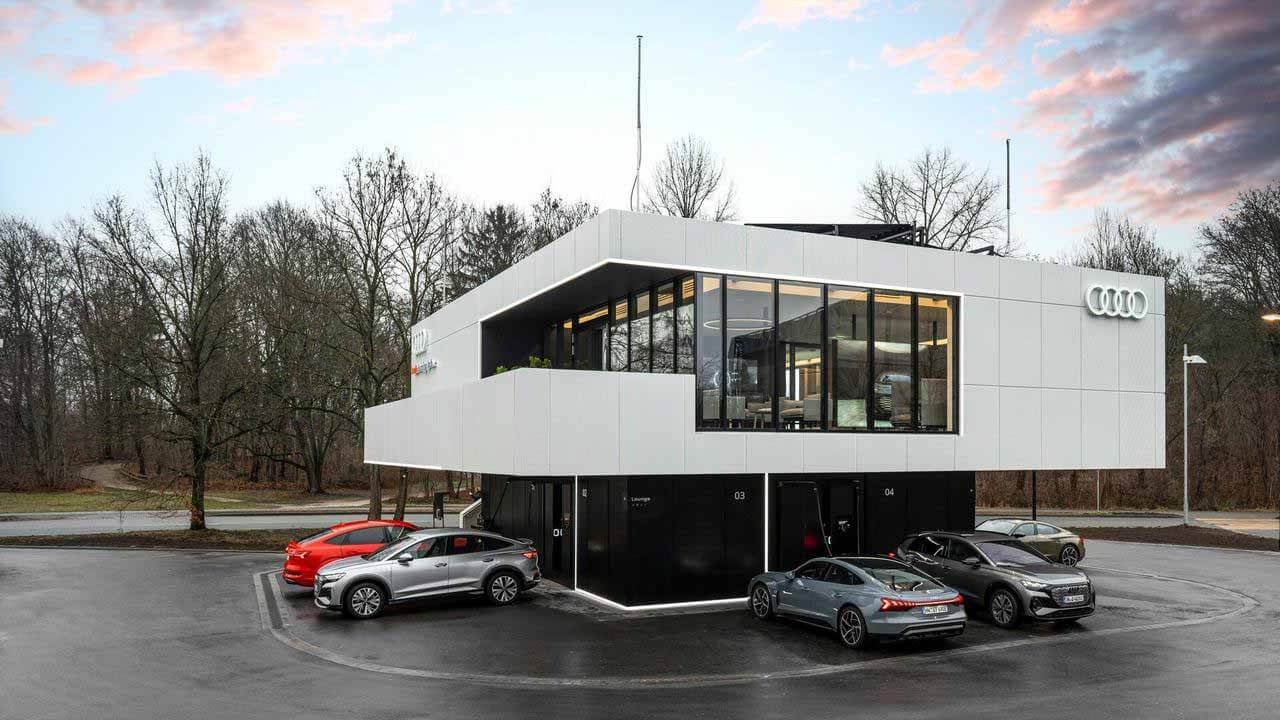 Audi сделала лаунж-хаус для зарядки электромобилей