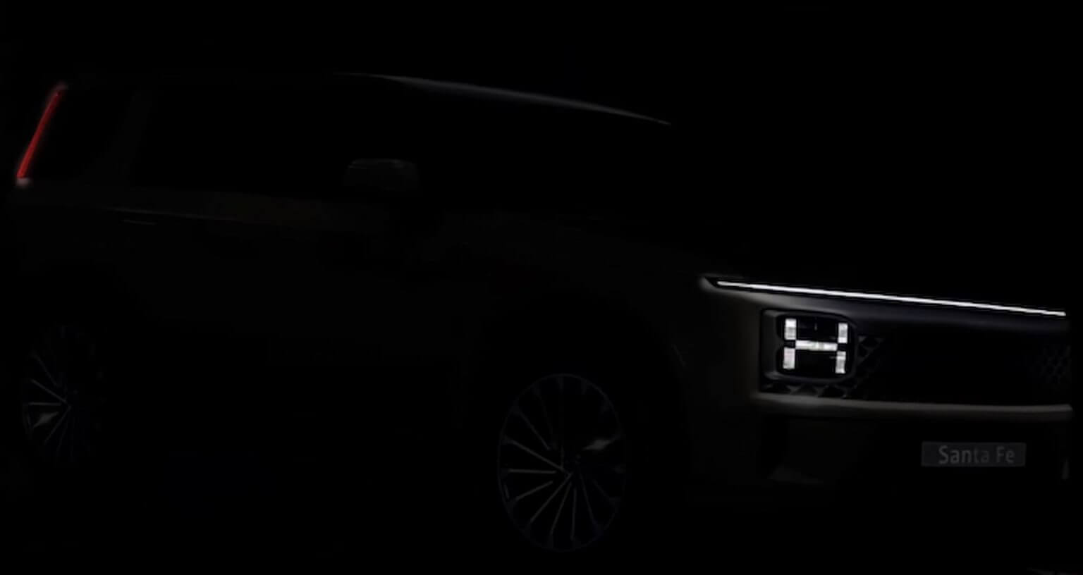 Hyundai Santa Fe 2025 представлен в официальном тизере