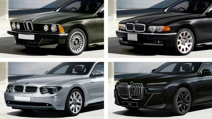 На что был бы похож новый BMW 7-й серии, если бы его смешали с предыдущими поколениями?