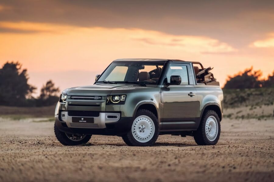Компания Heritage Customs готова превратить Land Rover Defender 90 в кабриолет