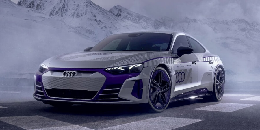 Самый мощный электромобиль Audi RS e-tron GT подготовили к ледовым гонкам