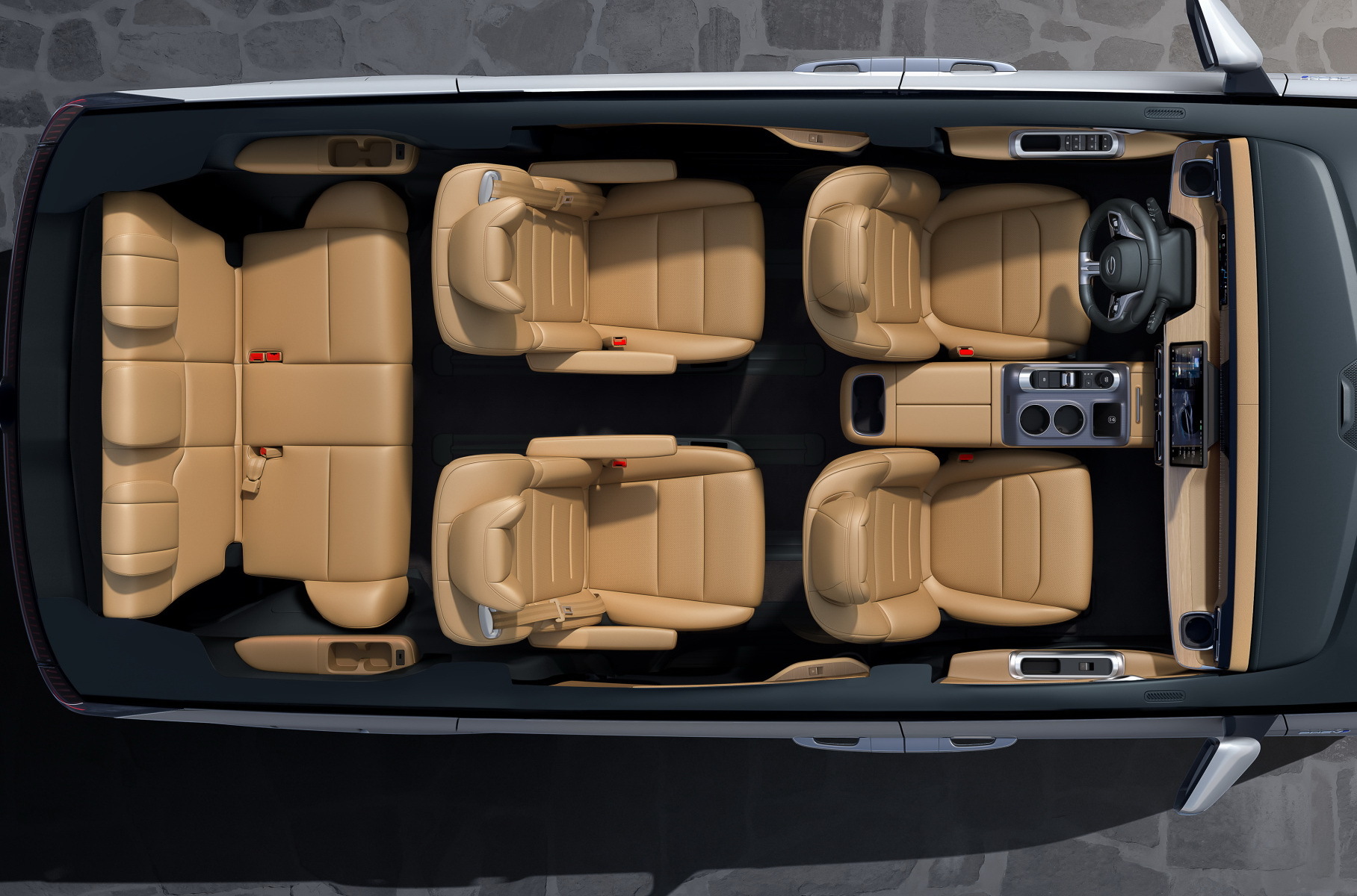 Stylish GAC minivan with convertible interior presented