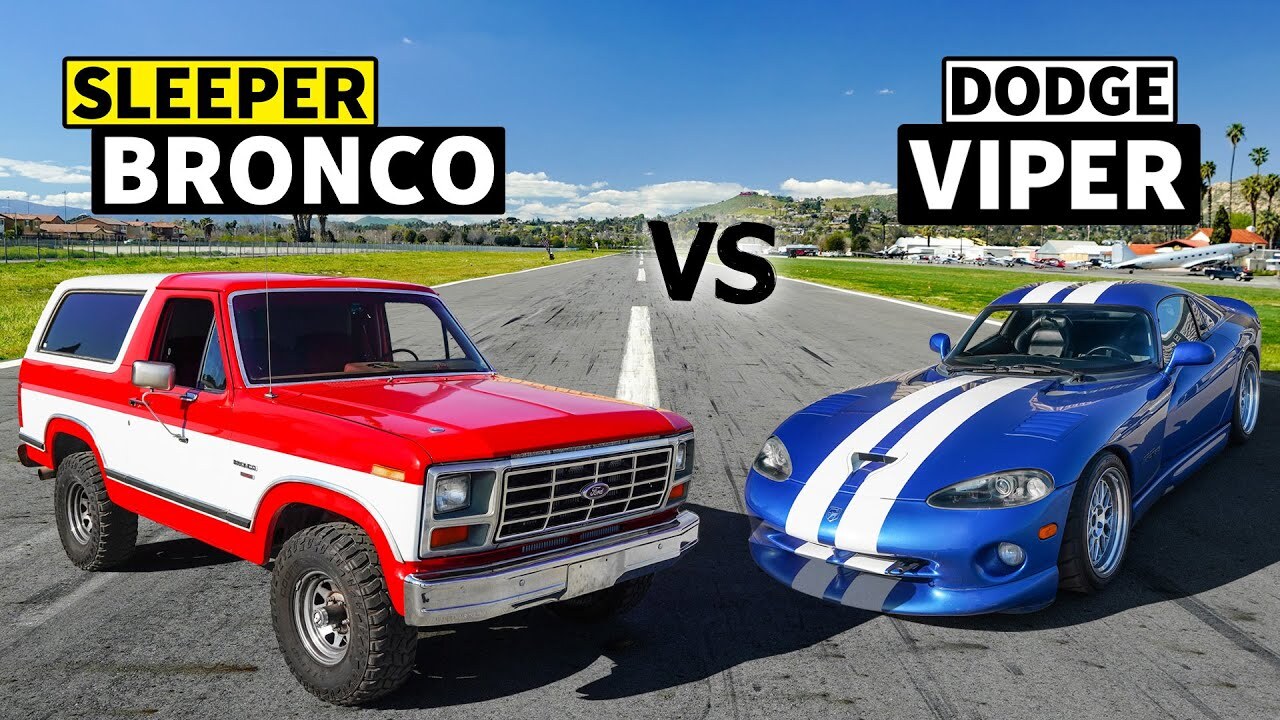 Блогеры сразили свирепый Dodge Viper против классического Ford Bronco
