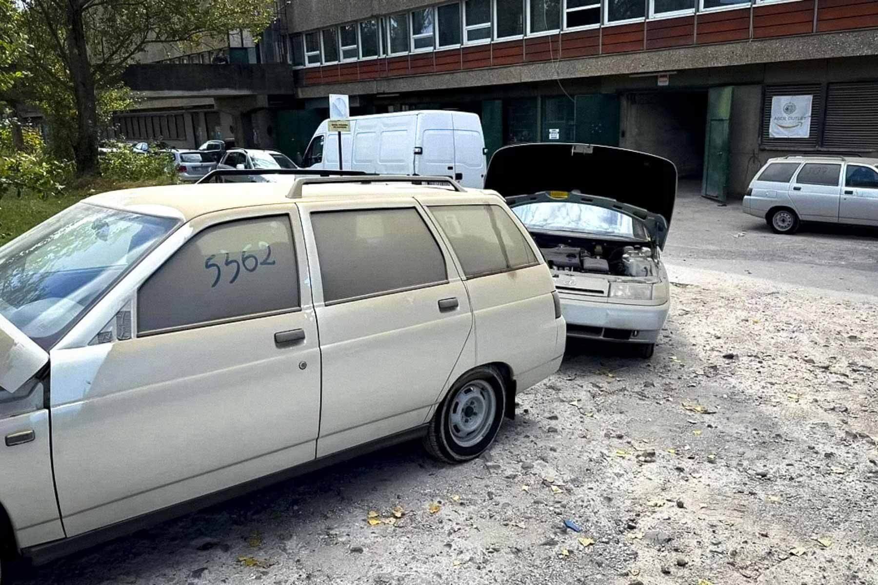An abandoned parking lot with a variety of Lada cars of the tenth family was found in Poland