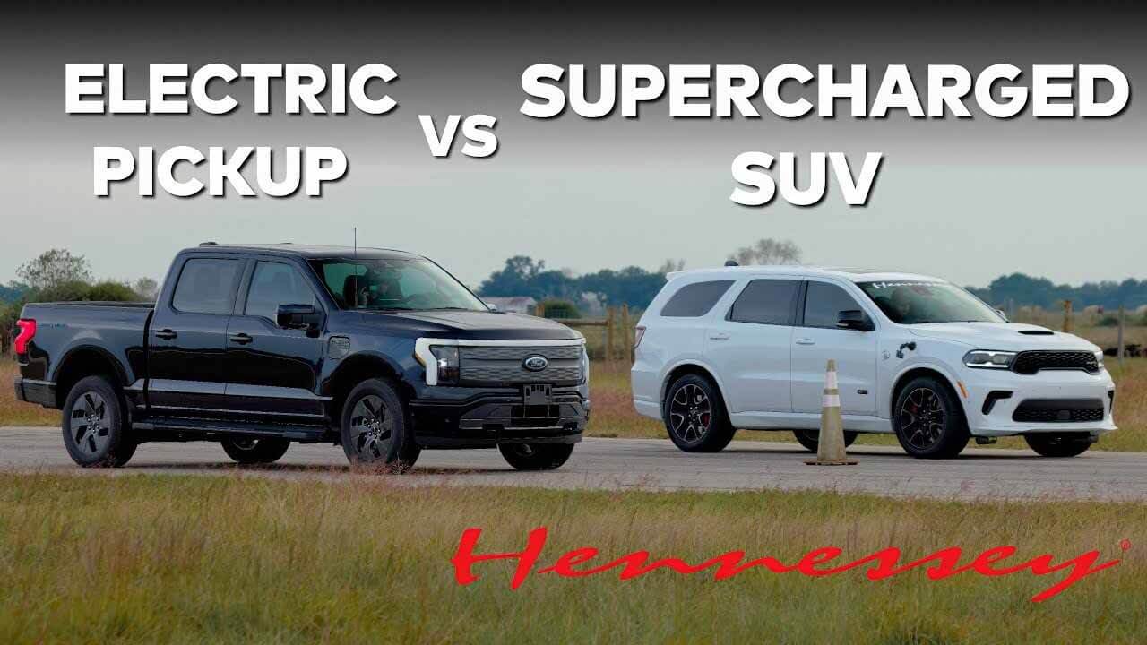 Tuners staged a duel between the 1000-horsepower Dodge Durango and the Ford F-150 electric pickup truck