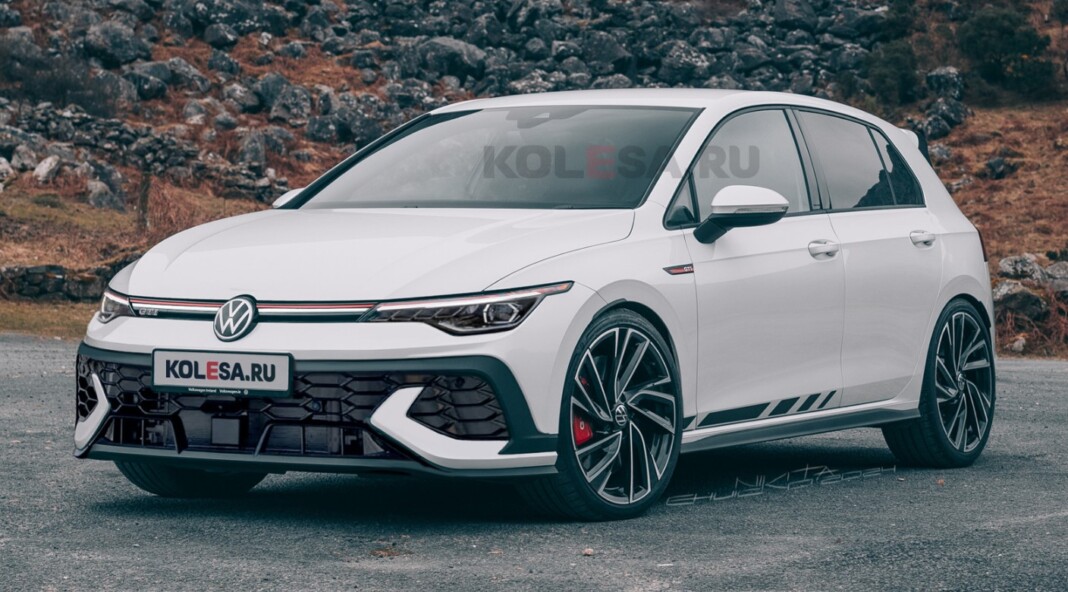 Volkswagen Golf GTI 2024 shown in renderings