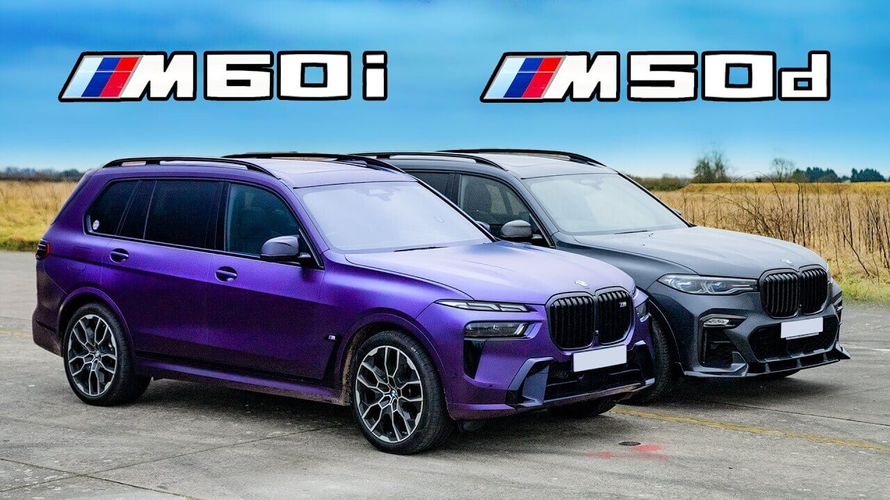Two top BMW X7 crossovers with different engines met in a duel