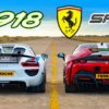 Super hybrids Ferrari SF90 Stradale and Porsche 918 Spyder staged a racing duel
