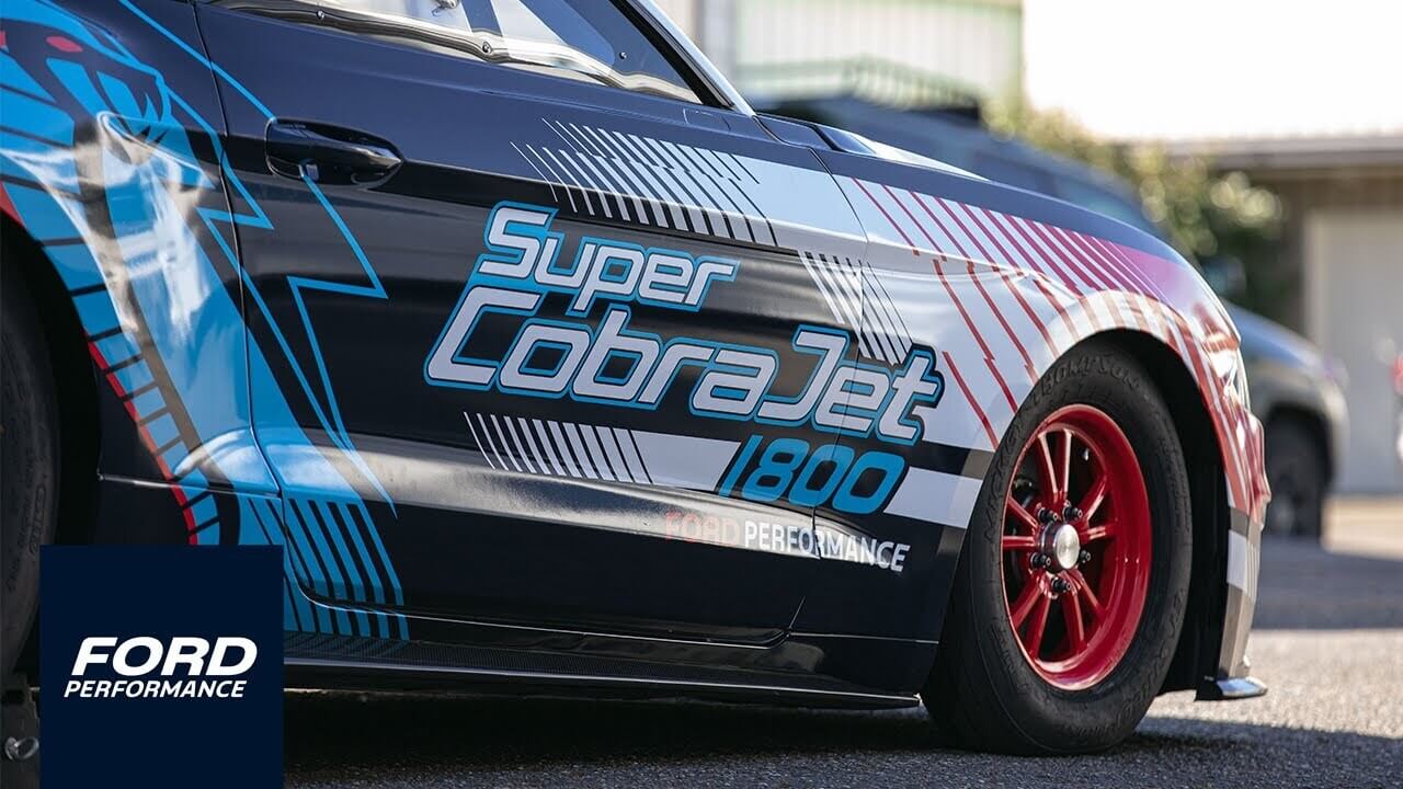 Ford showed a record-breaking performance of the Super Cobra Jet electric drag car