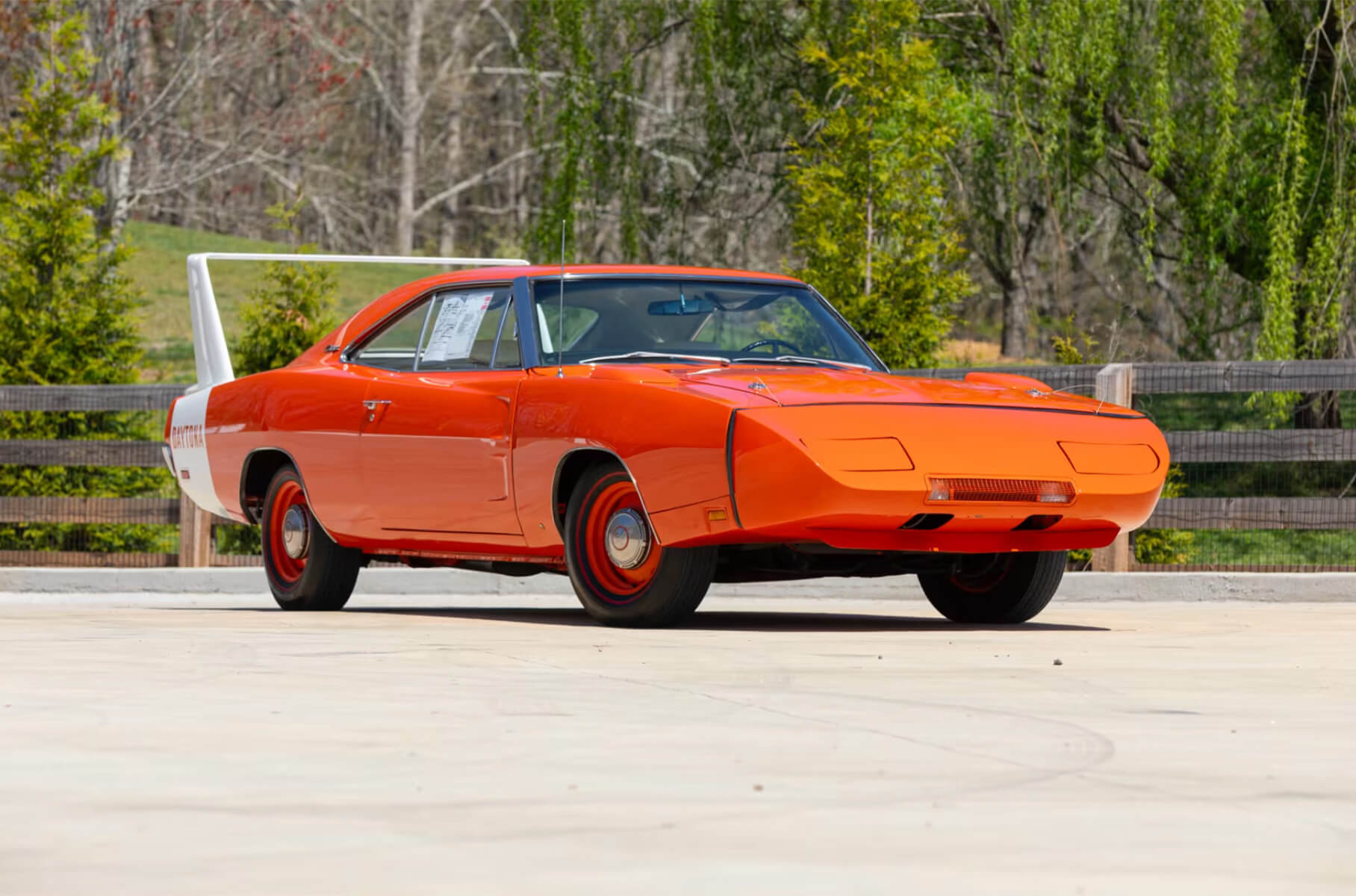 The famous 1969 Dodge Charger Daytona muscle car will be sold at Mecum auction