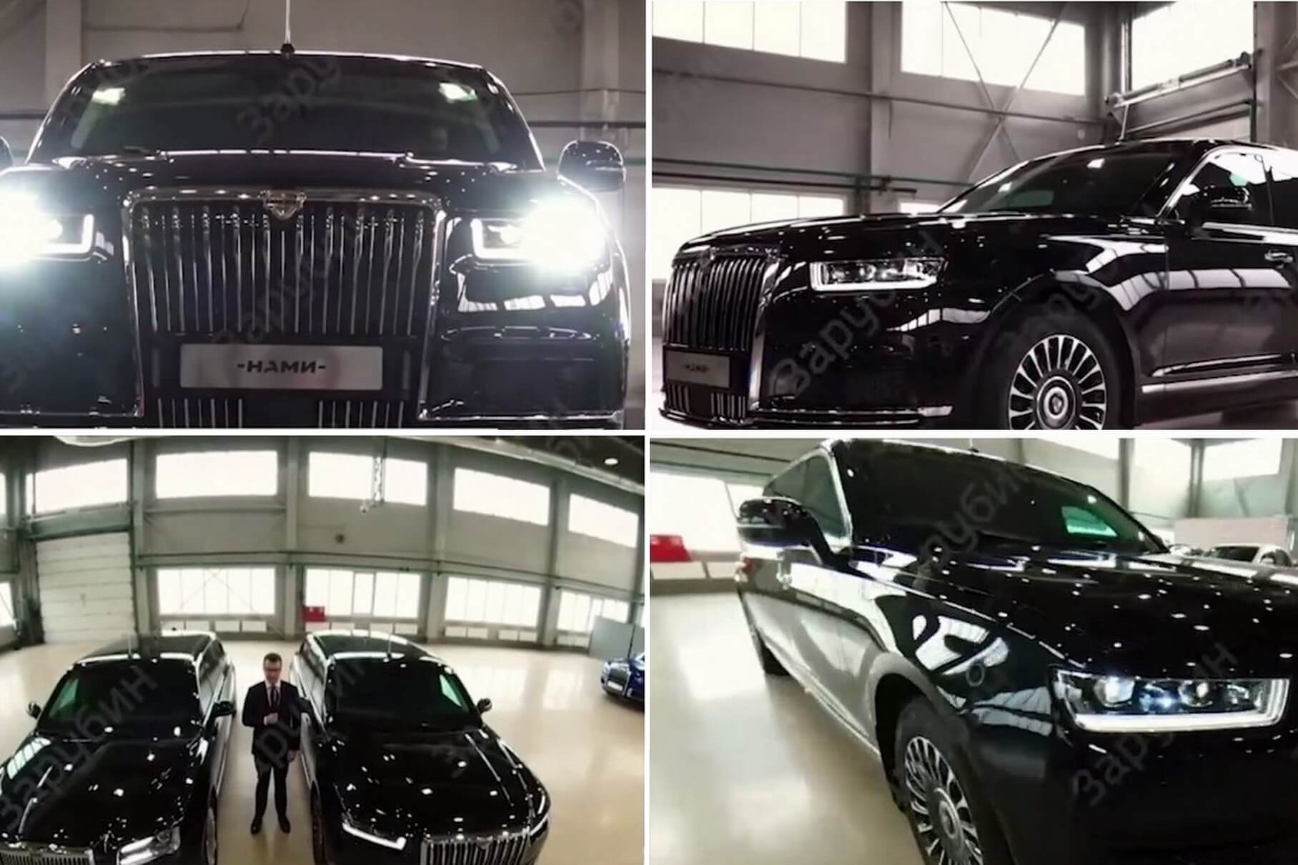 Vladimir Putin’s new Aurus limousine was shown before the inauguration